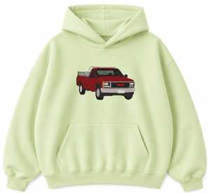 เสื้อฮู้ดดี้ผ้าฟลีซปักลายโลโก้ GMC สีแดงวินเทจ ขนาดใหญ่พิเศษ สำหรับทุกเพศทุกวัย ไซส์ XL - Product Image 5