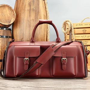 Custom Made Logo fitness Leather Travel Case Travel Organizers Handbags Genuine Leather Weekend <b>Bags</b> Vintage Garments Duffel <b>Bag</b> - Product Image 4