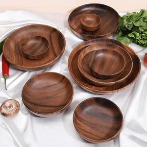 Assiettes faites à la main plats en bois bon marché ensembles de vaisselle modernes assiette en bois pour servir les fruits de mer - Product Image 5