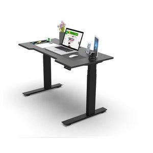 Adjustable Metal TechDesk Pro <b>Black</b> <b>Desk</b> with 160kg Load Capacity and 65-130cm Height Adjustment - Product Image 4