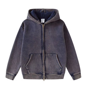 Fabrication 500 gsm oversize lavage à l'acide Hoodies drop shoulder heavy weight 100% cotton hoodies men for high quality - Product Image 5