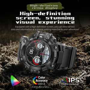 Montre connectée sportive Lemfo avec écran IPS 320x240, résistante à l'eau, écran tactile, tracker de fitness pour hommes et femmes, compatible Android et iOS - Product Image 5