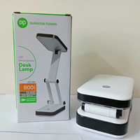 Lampe de bureau et de table LED SMD moderne rechargeable avec grande batterie, design pliable en ABS pour la maison, le bureau et la salle de lecture