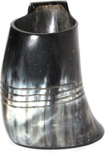 Taza de cerámica vikinga de grado AA, taza para beber con cuerno Real, asa para fiestas de café y cerveza, precio al por mayor para el hogar, hoteles, clubes, bares - Product Image 6