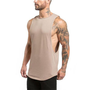 Top logotipo personalizado gimnasio Fitness hombres Stringer camiseta sin mangas gimnasio hombres camiseta sin mangas de talla grande hombres moda Tanktop servicio OEM - Product Image 6