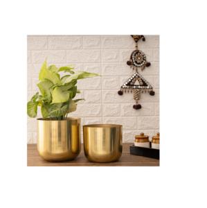 Maceta galvanizada hecha a mano diseño tradicional hecha a mano venta al por mayor maceta de jardín maceta más vendida último revestimiento de plata - Product Image 1