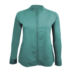 Veste de travail médicale personnalisée en sergé extensible Spandex/Polyester pour femmes, fabrication OEM KATBROS INDUSTRY, pour uniformes de gros - Product Image 6