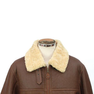 Veste en cuir pour homme de haute qualité en fourrure, nouvelle conception de qualité supérieure, en peau de mouton shearling, aviateur, hiver et logo personnalisé pour homme - Product Image 6