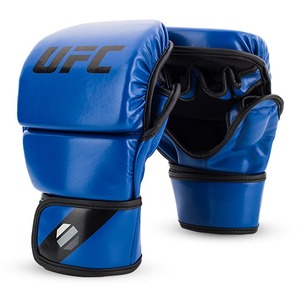 นวมชกมวย Fairtex ปักโลโก้ได้ หนังแท้ น้ำหนักเบา กันน้ำ แบบผูกเชือก สำหรับฝึกซ้อมและแข่งขัน MMA มวยไทย สีฟ้า - Product Image 1