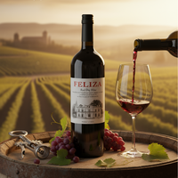 Feliza - Vino Tinto Seco |   Garnacha y Tempranillo 11% ABV 750ml |   De Castilla La Mancha, España