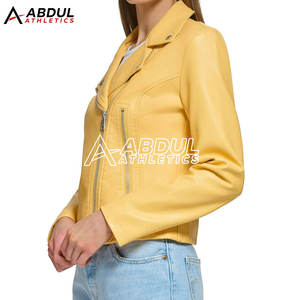 Chaqueta de Cuero para Mujer, Precio Bajo, al por Mayor, Chaqueta de Cuero PU, Moderna, Ajustada - Product Image 3