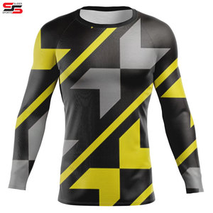 Haute qualité Oem Fight Rash Guard Sublimation Baselayer Training MMA Compression Shirts BJJ Rash Guard - Product Image 5