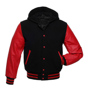 High Quality <b>Mens</b> Fashion Custom Design Baseball Letterman <b>Jacket</b> Leather Sleeves Letterman <b>Jacket</b> Custom Color and <b>Size</b> - Product Image 3