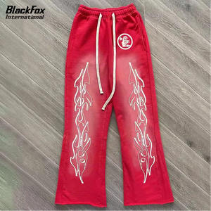 Logotipo personalizado en diferentes colores Diseño único Ropa de calle Pantalones de Jogger de algodón 100% de alta calidad Pantalones de chándal Acampanados para hombres - Product Image 4