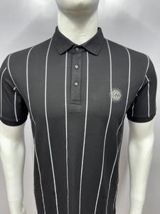 T-shirt en poly coton à rayures verticales pour hommes en polyester/coton - Product Image 3