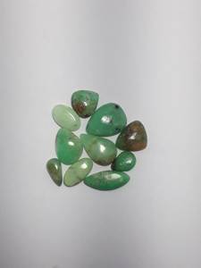 คุณภาพที่น่าทึ่ง Chrysoprase Cabochon หินหลวมแฮนด์เมด Cabochon Chrysoprase อัญมณีสําหรับทําเครื่องประดับ 57 กะรัต 10 ชิ้นอัญมณี - Product Image 3