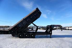 Used 2-3 Ton Wholesale Hydraulic Rear Tipper Dump Trailer 14 Ft Steel Full Trailer Truck Use 7x14 2 Axles 4 Wheels <b>WALKER</b> - Product Image 5
