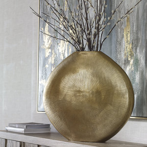 Jarrones de suelo de metal de buena calidad con acabado dorado, perfectos para una decoración elegante para el hogar y el hotel - Product Image 6