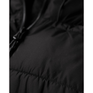 Chaqueta acolchada de peso pesado hecha a medida, capucha con cuello levantado para invierno, rompevientos de burbujas, cremalleras personalizadas de poliéster de lona de talla grande - Product Image 5