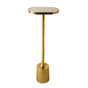 Luxury Side <b>Table</b> with Brown Marble Top and Wrought Metal Body Eye-Catching <b>Dining</b> <b>Table</b> at Wholesale Price - Product Image 2