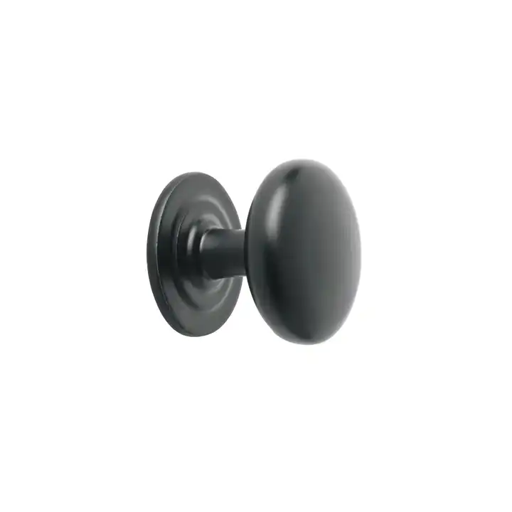 Hermex Black Finish Box 12 'Arch' Style Plastic Door Knobs 96mm for Closet Dresser Bedroom Bathroom Entry Exterior Villa Use