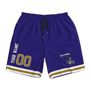 Pantalones cortos de fútbol de secado rápido personalizados para hombre, pantalones cortos de playa sólidos, nombre, número, cintura elástica, tejido de poliéster, regalos personalizados perfectos - Product Image 4