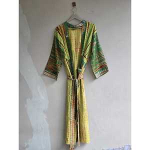 Kimono Vintage de Crepé de Seda, Bata Nupcial Tie-Dye, Ropa de Estar por Casa para Mujer, Cubrebañador - Product Image 3