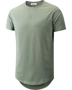 Suave algodón hombres slim fit transpirable casual cuello redondo ligero verano manga corta liso cómodo moda camisetas - Product Image 2