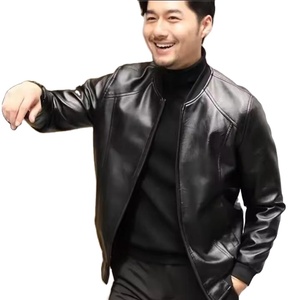 Causal <b>Vintage</b> Leather Jacket Jacket Men's Spring Design Motorcycle Wearing Pockets PU Leather Jacket Custom Design - Product Image 3