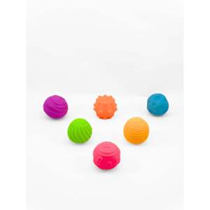 UATOYS Juego de 6 Pelotas Sensoriales de Silicona Suave, Pelotas Educativas de Goma con Textura, Tamaño 6cm, con Logotipo Impreso - Product Image 3