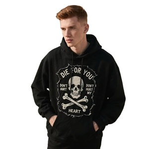 Unisex Y2K Men's Hoodie 3D Puff Printing Letter <b>White</b> <b>Zip</b>-<b>Up</b> Pullover Oversized 100% Cotton for Autumn Winter - Product Image 1
