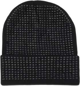 Gorro de Punto de Invierno Cálido y Moderno de Alta Calidad con Logotipo Personalizado para Hombre y Mujer, Gorro con Pedrería Grande - Product Image 4