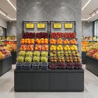 Afneembaar trapvormig fruitdisplayrek, onafhankelijke draagunit voor supermarkt