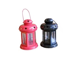 <b>Set</b> of Two Iron Metal Wire <b>Lantern</b> Turquoise Color Eco-Friendly Handmade Tabletop Candle <b>Lantern</b> for Home and Easter Decor - Product Image 5