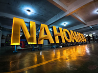Lettres en acrylique 3D personnalisées avec éclairage LED |   Panneau lumineux extérieur grand format facile à assembler pour devanture de magasin et logo d'entreprise