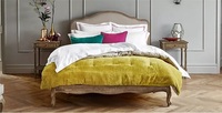 Cama Lujosa de Madera de Estilo Francés con Diseño Clásico en Tamaños King y Queen para Muebles de Hogar y Hotel