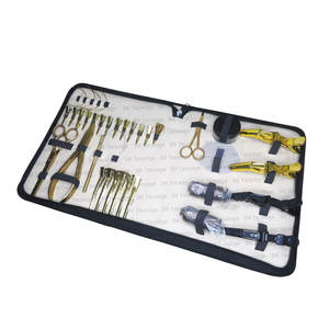 Best Quality Stainless Steel <b>Hair</b> <b>Extension</b> Tools Velcro Gripper <b>Beads</b> Jars Two Hole Pliers for Salon With Leather Case - Product Image 5