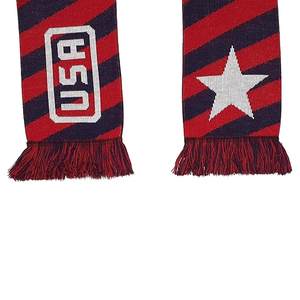 Best Material Custom Logo Printed Winter <b>Knitted</b> Football Fans <b>Scarves</b> Long Plain Style with Customized Knitting - Product Image 3