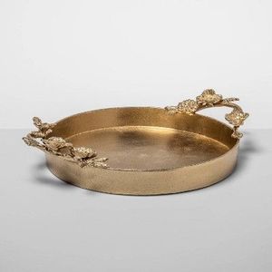 Venta al por mayor precio barato bandeja de metal nórdico diseño creativo bandeja de servicio con asas de metal - Product Image 2