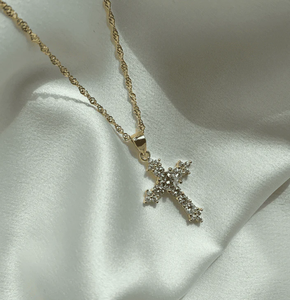 Delicado Collar con Colgante en Forma de Cruz con Moissanita VVS, Oro y Plata 925, Estilo Hip Hop - Product Image 5