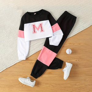 ชุดเสื้อสเวตเตอร์คอกลมแขนยาวพิมพ์ลายตัวอักษรชุดแฟชั่นสำหรับฤดูใบไม้ผลิและฤดูใบไม้ร่วง - Product Image 1