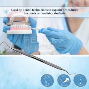 Explorer #5 Herramienta dental de acero inoxidable para el cuidado de la higiene bucal de doble punta - Product Image 5