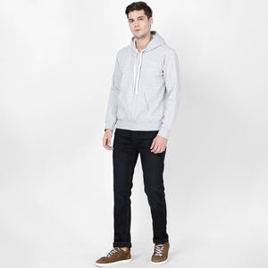 Pull à capuche à épaules tombantes 100% coton pour hommes personnalisable Impression numérique Logo personnalisé Hiver Solide - Product Image 4