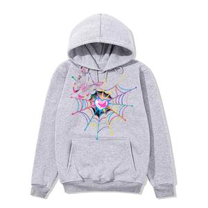 Sudaderas con capucha con estampado de estrella Araña, sudaderas deportivas callejeras para mujer, Jersey cómodo de cuello redondo, Tops de lana holgados para mujer, ropa - Product Image 4