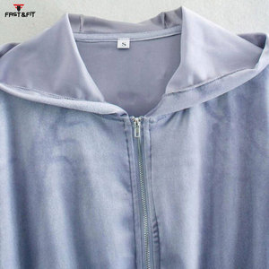 Nueva tendencia Mujeres Impreso de punto Crop Hoodies Elegante Drop-Shoulder Colores sólidos Venta de alta calidad - Product Image 6