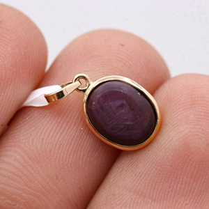 Compre colgante de piedras preciosas de rubí natural en oro amarillo sólido de 14K Joyería hecha a mano para mujer al por mayor - Product Image 5