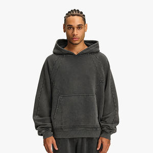 Pull à capuche en molleton unisexe sweat à capuche pour hommes sweat à capuche pas cher par sublimation lavé à l'acide - Product Image 2