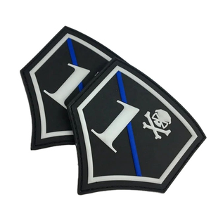 Customizable 2D 3D PVC Rubber Embroidered Flower Patches for <b>Clothing</b>-Bulk Custom Made Soft PVC Iron-On - Product Image 1