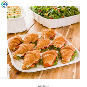 Plateau biodégradable en canne à sucre carré de 7 pouces personnalisable, vente chaude, écologique, élégant, pour servir des aliments, bar à domicile, hôtel, achat en gros - Product Image 5