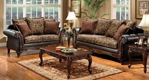 ชุดห้องนั่งเล่นไม้สักเจสสิก้า พร้อมงานแกะสลัก สีน้ำตาล - Product Image 3